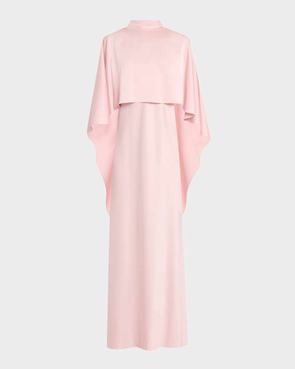 Avishag Draped Mock-Neck Gown